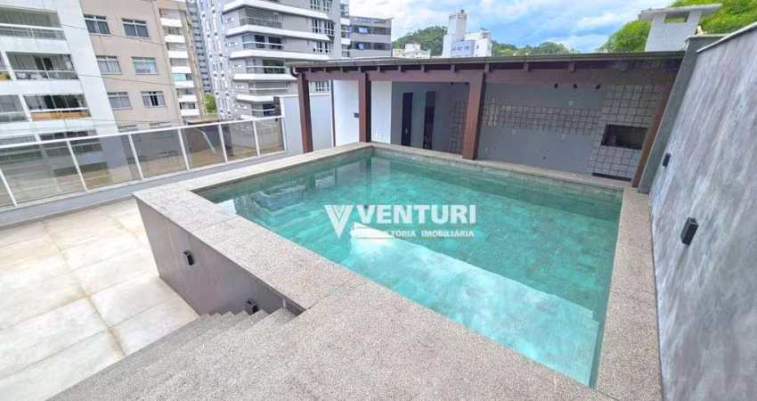 Apartamento com amplo terraço com piscina e 2 suítes à venda, 216 m² por R$ 1.049.000 - Vila Nova - Blumenau/SC