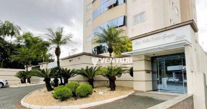 Apartamento com 2 dormitórios para alugar, 124 m² por R$ 3.590,85/mês - Velha - Blumenau/SC