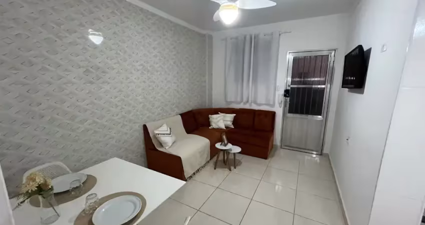 Kitnet a venda praia grande aviação com mobíli a aceita financiamento