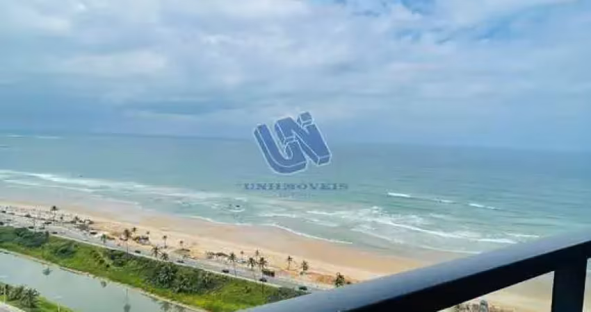 Apartamento três suítes, nascente  pé na areia em jaguaribe com maravilhosa vista mar