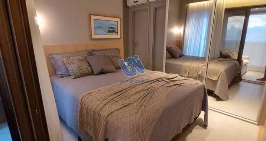 Apartamento quarto e sala decorado e mobiliado 51m2 com vista mar na Graça