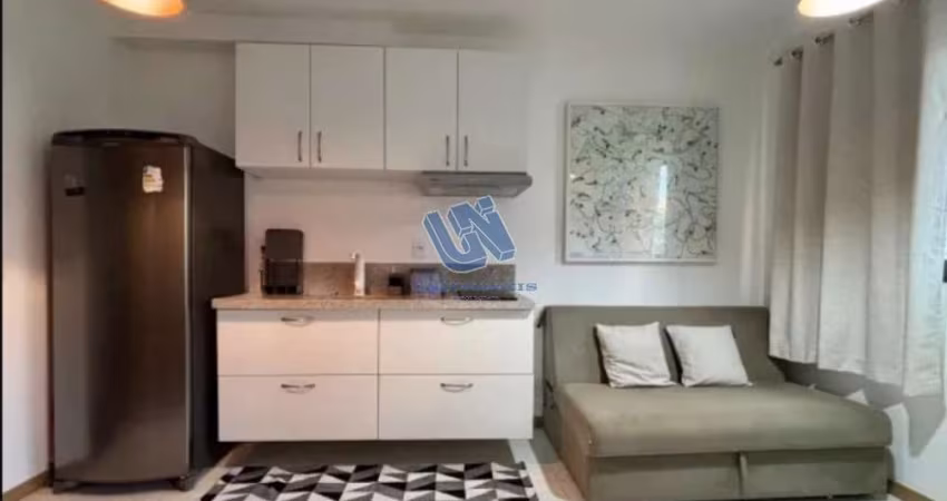 Apartamento quarto e sala nascente mobiliado 22m2 no Caminho das Árvores