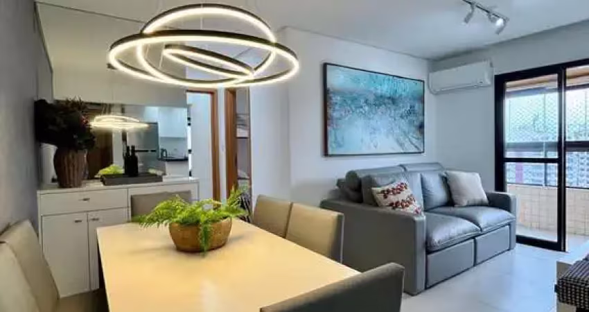 Conforto e conveniência: apartamento mobiliado com vista pro mar e 2 vagas