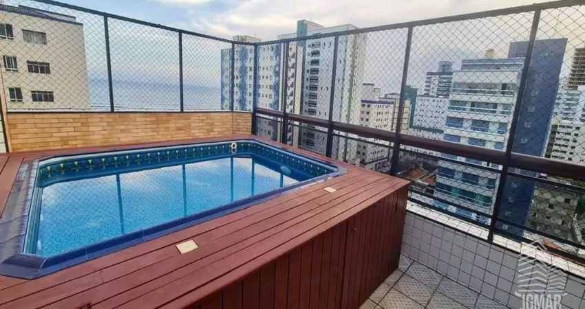 Cobertura Luxuosa 3 Suítes Vista Mar Piscina Churrasqueira 2 Vagas Mobiliada
