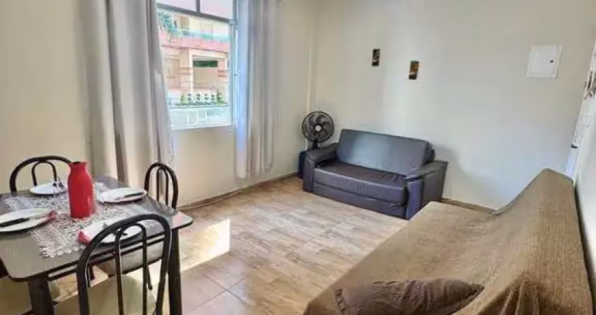 Apartamento 1 dormitório quadra da praia vista pro mar mobiliado no forte