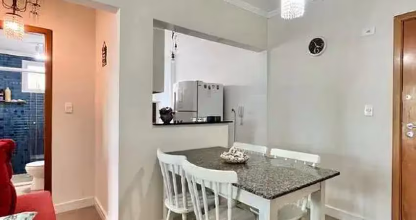 Apartamento 1 dormitório mobiliado 1 vaga vista para o mar da varanda e piscina