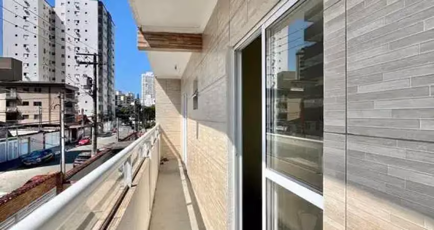 Casa sobreposta alta com sacada lado praia na guilhermina aceita financiamento