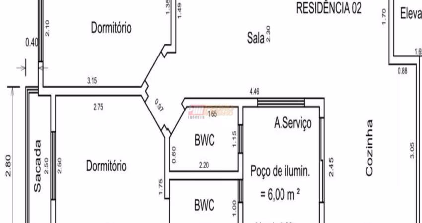 Apartamento no Bairro Parque das Nações em Santo André