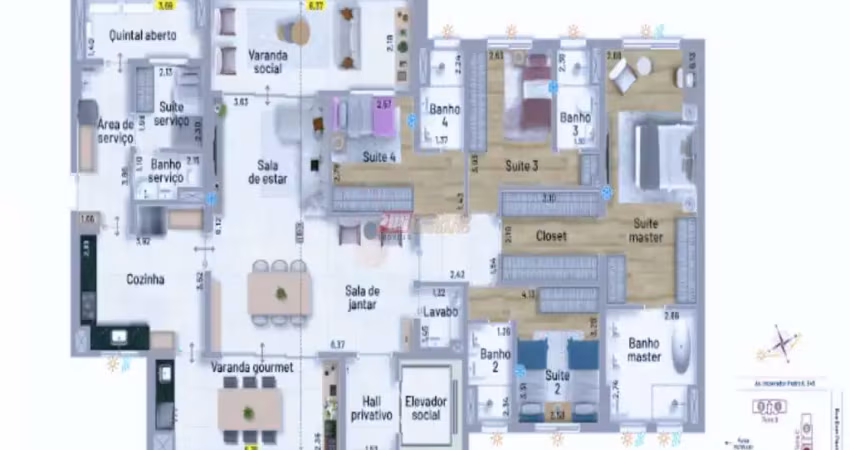 Apartamento no Bairro Nova Petrópolis em São Bernardo do Campo