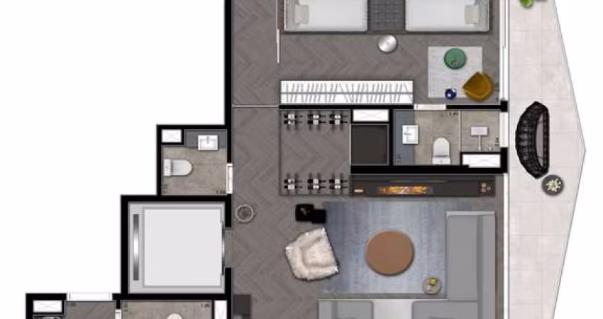 Apartamento no Bairro Itaim Bibi em São Paulo