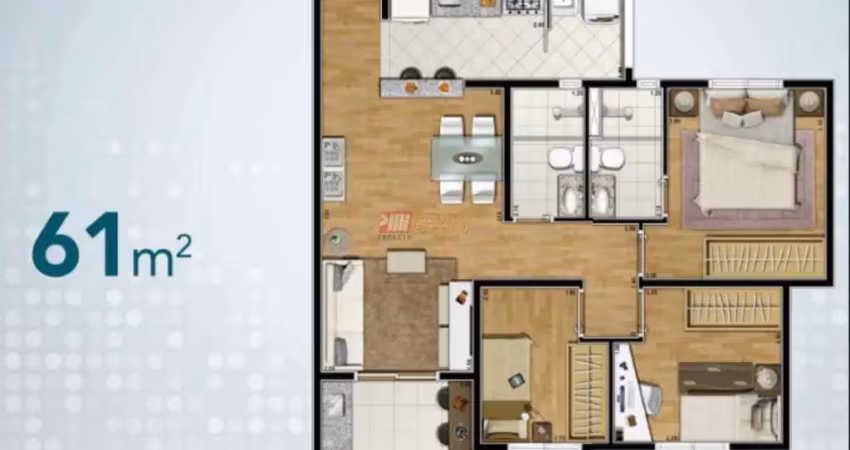 Apartamento com 3 quartos à venda na Rua Lombroso, 270, Vila Curuçá, Santo André
