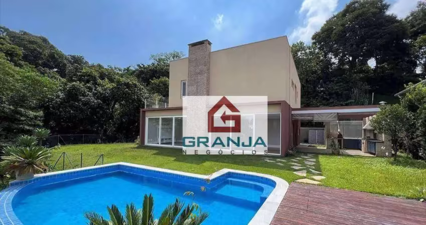 Casa com 4 dormitórios, 493 m² - venda por r$ 2.690.000,00 ou aluguel por r$ 20.000,00/mês - granja viana - carapicuíba/sp