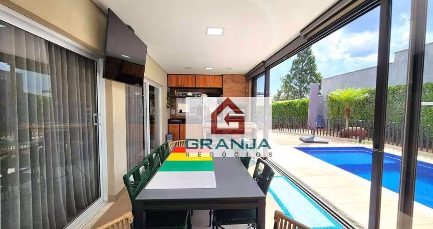Imóvel com 3 suítes climatizadas, piscina, área gourmet à venda, 303 m² por R$ 3.400.000 - Granja Viana – Chácara dos Lagos - Carapicuíba/SP
