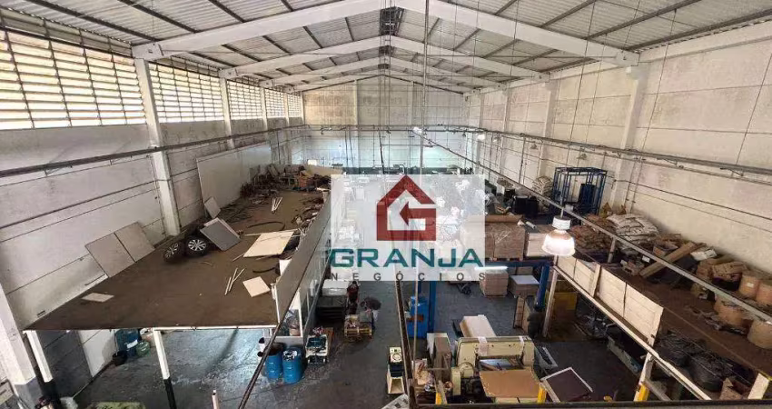 Galpão industrial com 1030 m² area útil- venda por r$ 5.500.000 ou aluguel por r$ 28.205/mês - vila jovina - cotia/sp