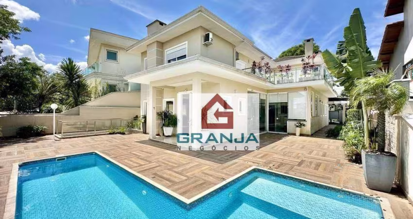 Casa impecável 4 suítes, varanda gourmet, piscina, churrasqueira! BAIXOU para R$ 2.450.000 ou aluguel por R$ 17.999/mês - Golf Park - Carapicuíba/SP