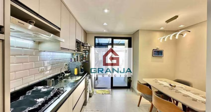 Incrível e Privativo! Loft c/ 2 suítes, climatizada, varanda e cozinha gourmet, escritório! à venda, 169 m² por R$ 1.350.000 - Granja Viana - Cotia/SP