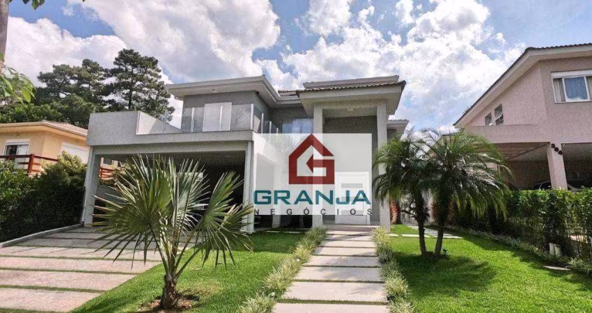 Incrível Casa com 4 suítes, climatizada e mobiliada! 410 m² - venda por R$ 3.800.000 ou aluguel por R$ 21.000/mês - Condomínio Vintage - Cotia/SP