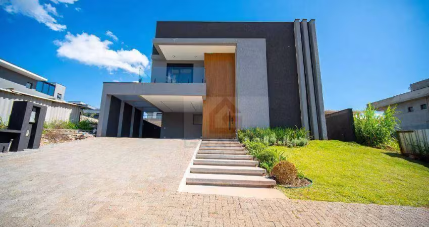 Incrível casa com 4 suítes, living integrado, gourmet! à venda, 403 m² por r$ 3.600.000 - centro - cotia/sp