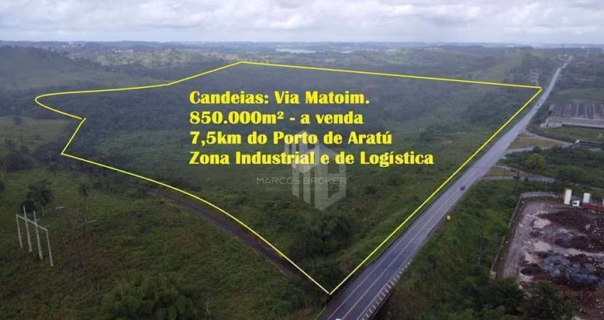 Área Industrial Estratégica em Candeias – 830.000m² | Próxima ao Porto de Aratu | Infraestrutura Completa para Indústrias e Logística!
