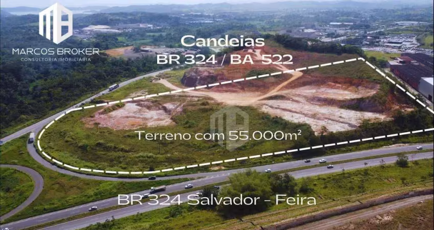 Área comercial e logística em candeias – 55.000 m² na entrada da cidade, frente br-324