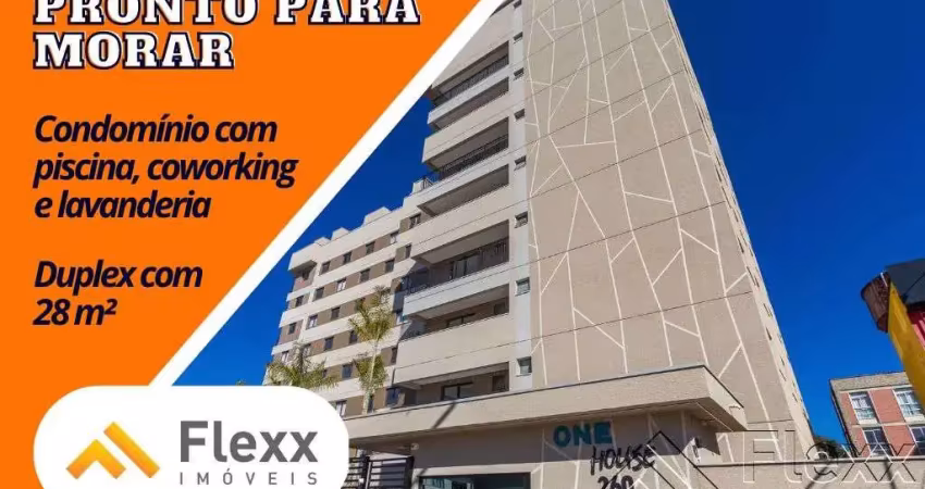Cobertura com 1 dormitório à venda, 28 m² por r$ 407.678,00 - novo mundo - curitiba/pr