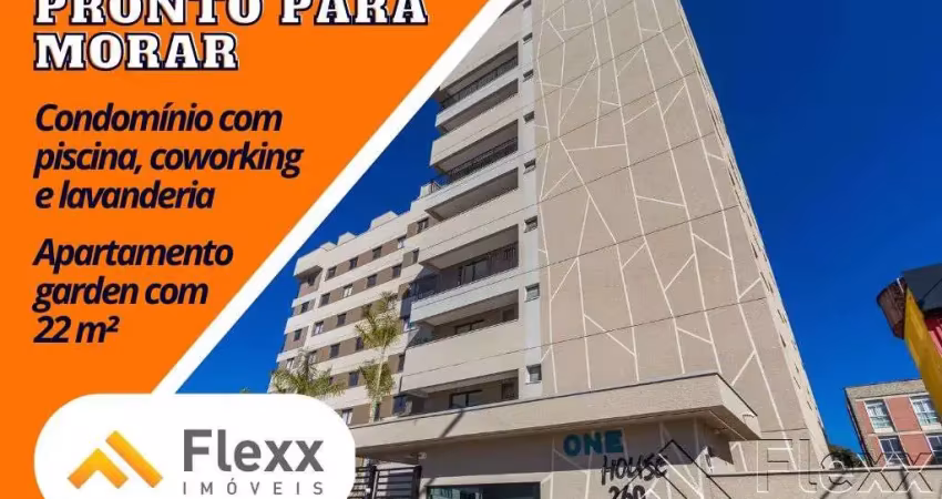 Apartamento garden com 1 dormitório à venda, 22 m² por r$ 281.708,00 - novo mundo - curitiba/pr
