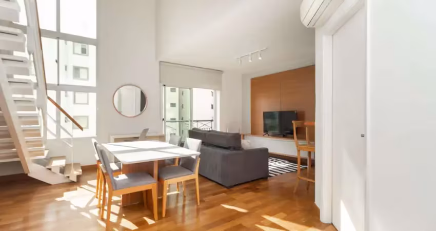 Duplex para venda e locação em pinheiros com 2 quartos, sendo 2 suítes, 111m²