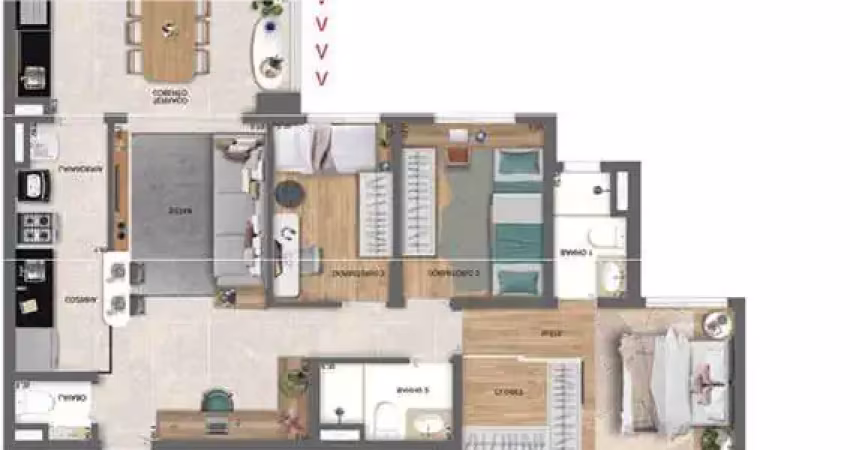 Apartamento tipo para venda em city américa com 2 quartos, sendo 1 suíte, 85m²