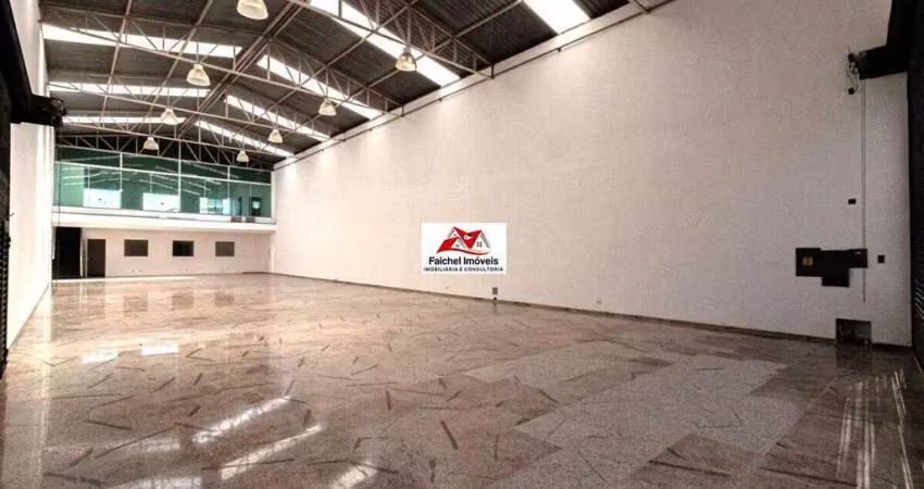 Lindo galpão de 600m² no tatuapé. com mezanino, banheiros e churrasqueira. vagas para 50 carros, pé direito de 7m, trifásico por 24.000,00/mês