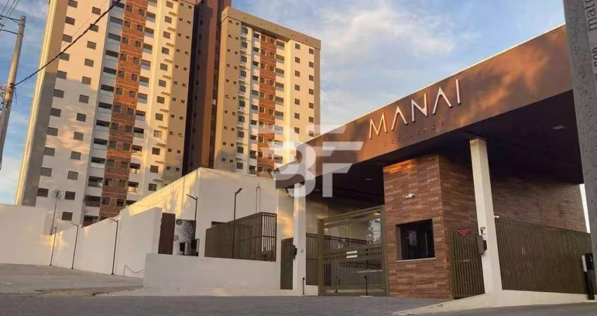 Apartamento com 3 dormitórios para alugar, 74 m² por R$ 3.928,00/mês - Manai Residence - Indaiatuba/SP