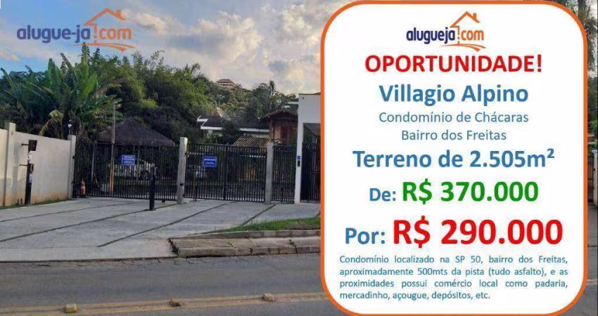 Terreno à venda no Village Alpino - São José dos Campos/SP com 2505 m²
