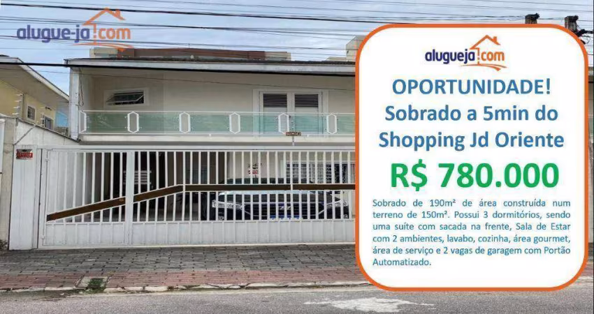 Sobrado à venda no Jardim América - São José dos Campos/SP com 190 m²