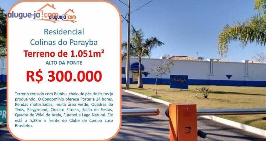 Terreno à venda, 1051 m² por r$ 300.000,00 - alto da ponte - são josé dos campos/sp