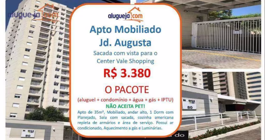 Apartamento com 1 dormitório para alugar, 34 m² por r$ 3.256,00/mês - jardim oswaldo cruz - são josé dos campos/sp