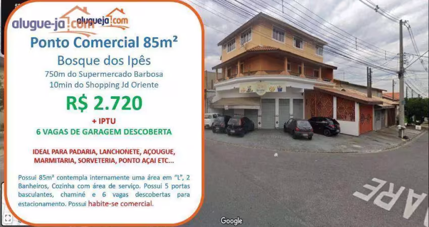 Ponto para alugar, 85 m² por r$ 2.809,85/mês - residencial bosque dos ipês - são josé dos campos/sp