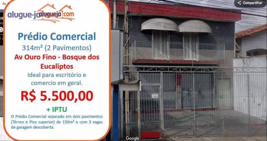Prédio para alugar, 314 m² por r$ 5.858,00/mês - bosque dos eucaliptos - são josé dos campos/sp