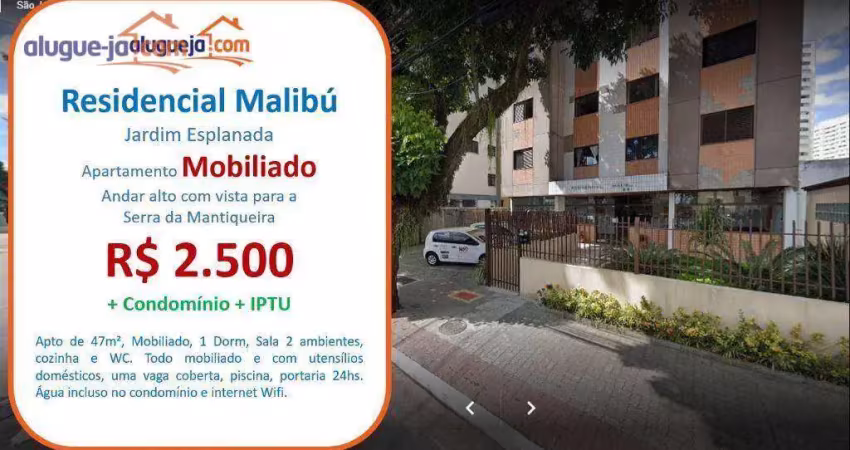 Apartamento com 1 dormitório para alugar, 47 m² por r$ 3.089/mês - jardim esplanada - são josé dos campos/sp