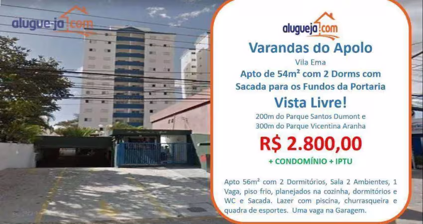 Apartamento com 2 dormitórios para alugar, 54 m² por r$ 3.405/mês - jardim apolo - são josé dos campos/sp