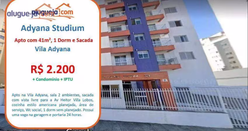 Apartamento com 1 dormitório para alugar, 41 m² por r$ 3.067/mês - vila adyana - são josé dos campos/sp