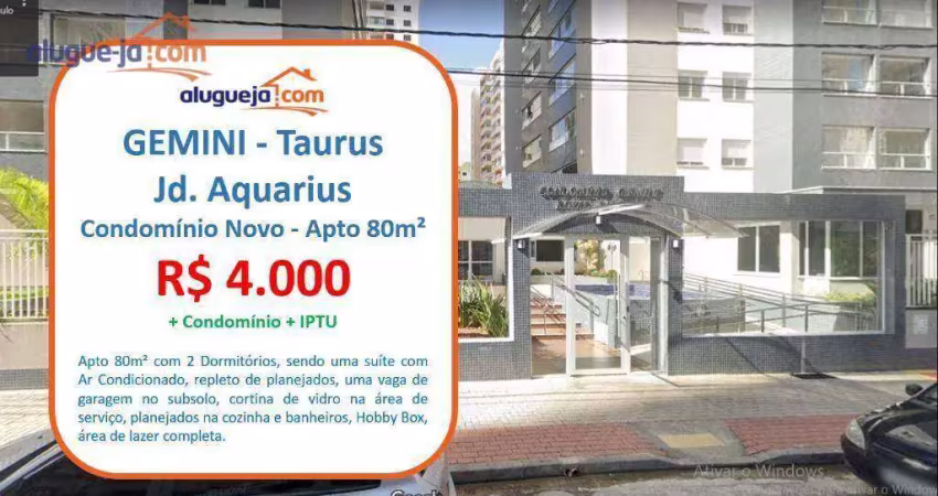 Apartamento com 2 dormitórios para alugar, 80 m² por r$ 4.665/mês - jardim aquarius - são josé dos campos/sp