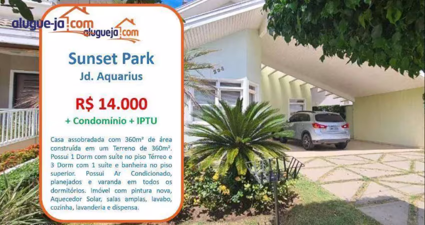 Casa com 4 dormitórios para alugar, 369 m² por r$ 14.959,00/mês - jardim aquarius - são josé dos campos/sp