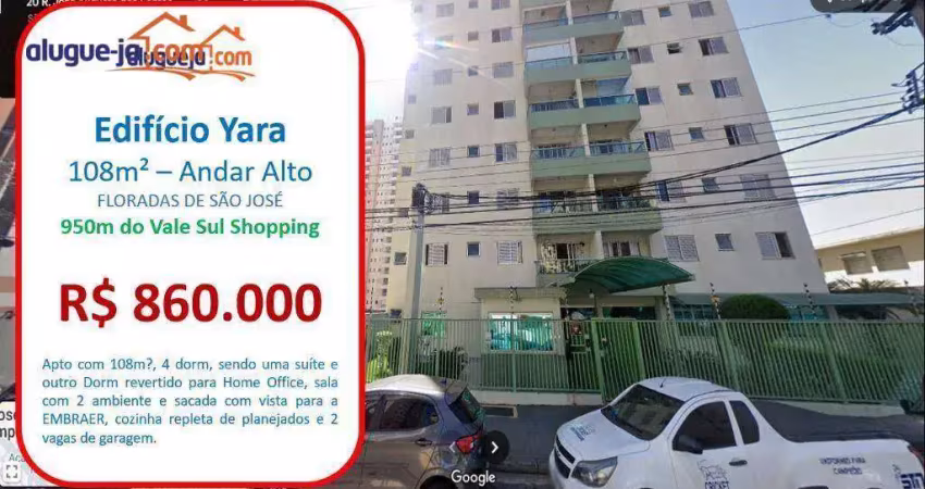 Apartamento com 4 dormitórios à venda, 108 m² por r$ 860.000,00 - floradas de são josé - são josé dos campos/sp