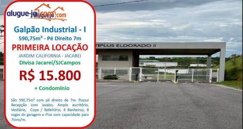 Galpão para alugar, 590 m² por r$ 16.515,01/mês - jardim california - são josé dos campos/sp