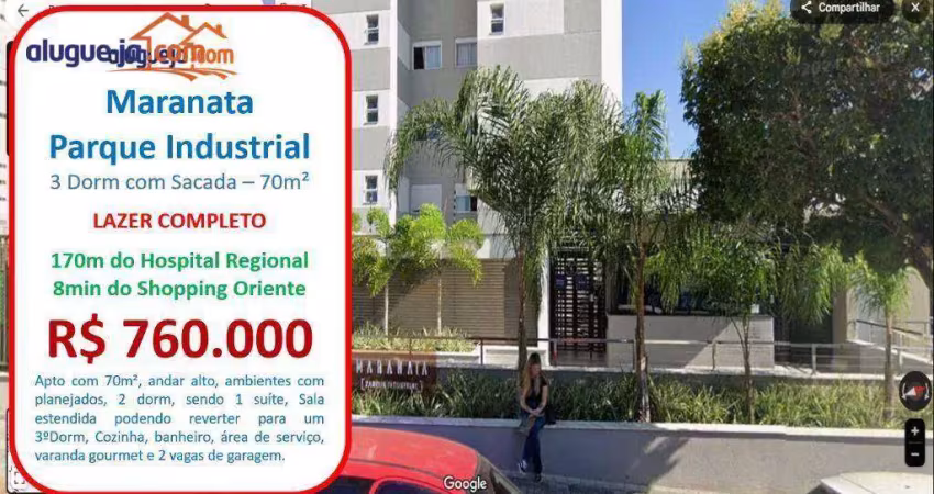 Apartamento com 2 dormitórios à venda, 70 m² por r$ 760.000,00 - parque industrial - são josé dos campos/sp