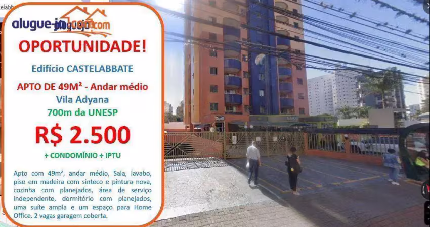 Apartamento com 1 dormitório para alugar, 49 m² por r$ 3.089,63/mês - vila adyana - são josé dos campos/sp