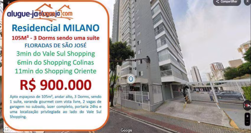 Apartamento com 3 dormitórios à venda, 103 m² por r$ 900.000,00 - jardim satélite - são josé dos campos/sp