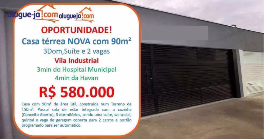 Casa com 3 dormitórios à venda, 90 m² por r$ 580.000,00 - vila industrial - são josé dos campos/sp