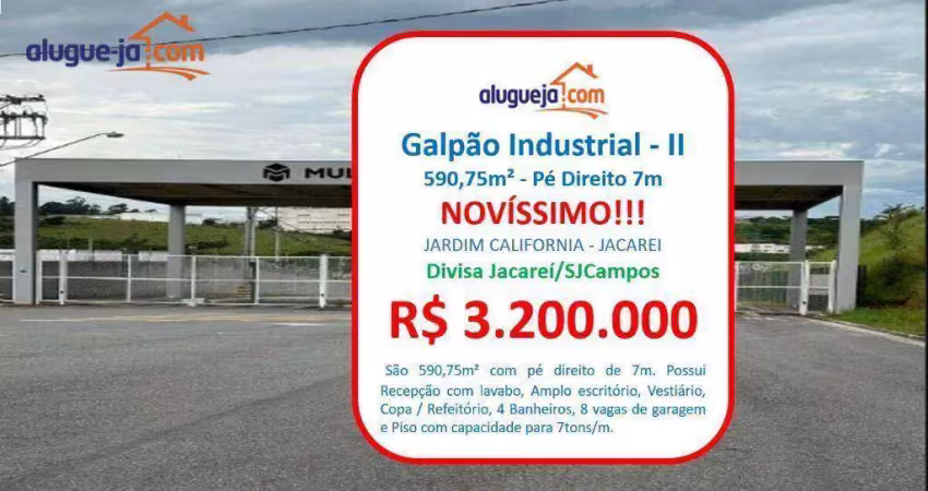 Galpão à venda, 590 m² por r$ 3.200.000,00 - jardim california - são josé dos campos/sp