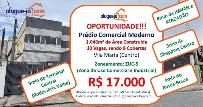 Galpão para alugar, 1046 m² por r$ 17.700,00/mês - vila maria - são josé dos campos/sp