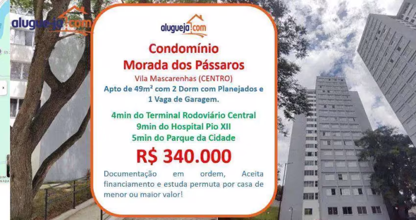 Apartamento com 2 dormitórios à venda, 49 m² por r$ 340.000,00 - vila mascarenhas - são josé dos campos/sp